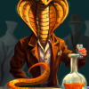 DALL·E 2022-06-19 23.03.23 - evil scientist orange king cobra, digital art.png