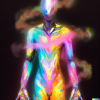 DALL·E 2022-06-19 23.39.08 - a rainbow cosmic humanoid, digital art.png