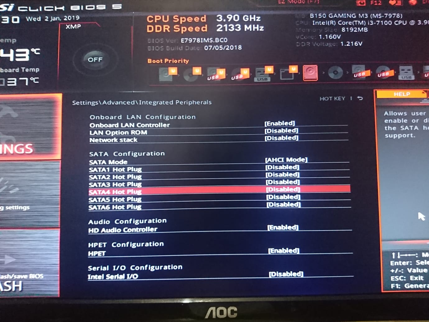 MSI B150 Gaming M3 BIOS'ta M.2 Genie aktif olmuyor Technopat Sosyal