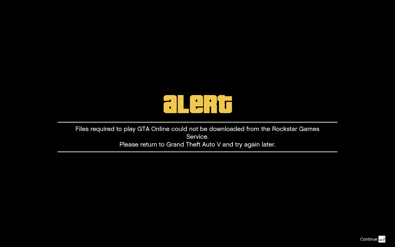 GTA V Online "Files required to play GTA Online could not be downloaded