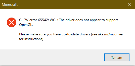 GLFW Error 65542 WGL the Driver does not appear to support OPENGL что делать. Ерор 65542 майнкрафт. Ошибка драйверов при запуске майнкрафт. Как исправить Minecraft GLFW Error 65542.
