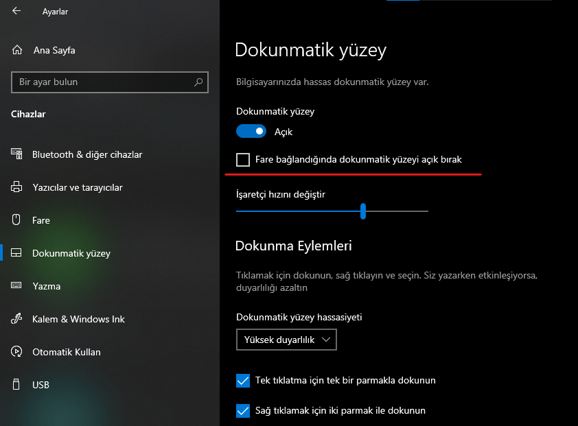Oyunlarda touch pad kapatma Technopat Sosyal