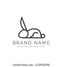 Minimal Lineart Outline Rabbit Icon Logo Stock Vector (Royalty Free)  1133935598 | Shutterstock