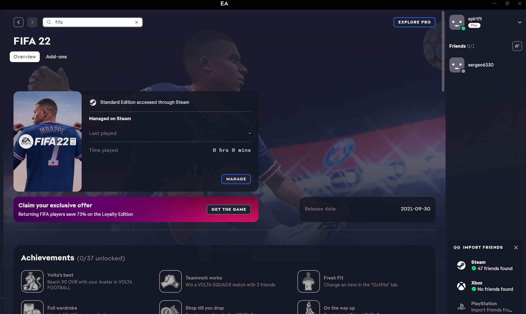 EA Games FIFA 2022 yüklü olarak gözüküyor ama yüklü değil Technopat Sosyal