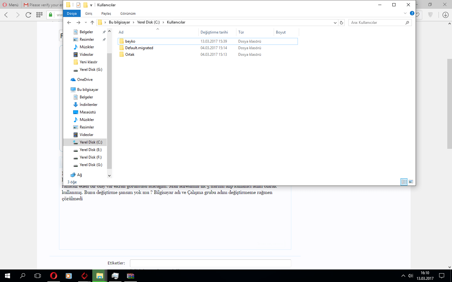 Windows 10 hesap adı değiştirme yok