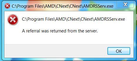 AMD Error 9.26.2019 after cleaning computer.JPG