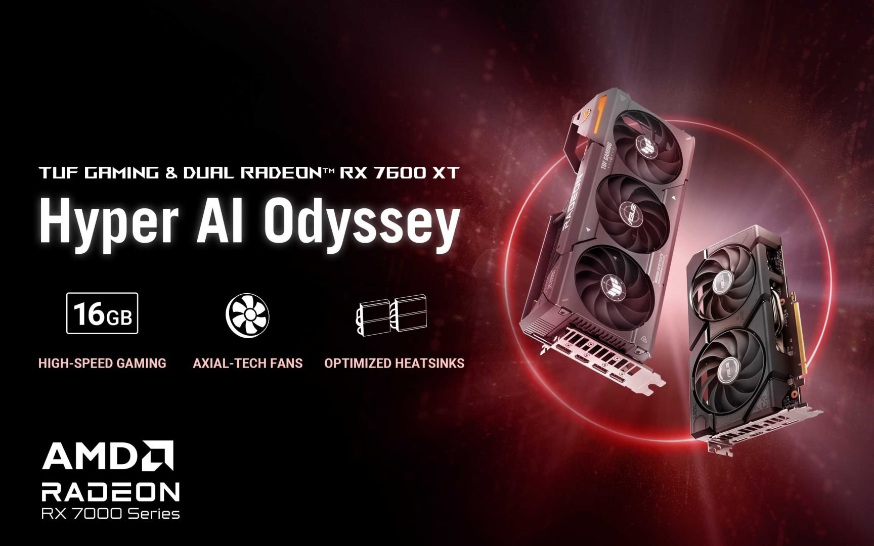 ASUS AMD Radeon RX 7600 XT ekran kartı