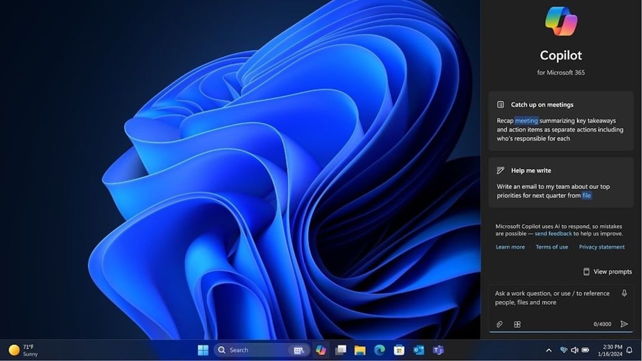 Microsoft 365 Copilot Windows