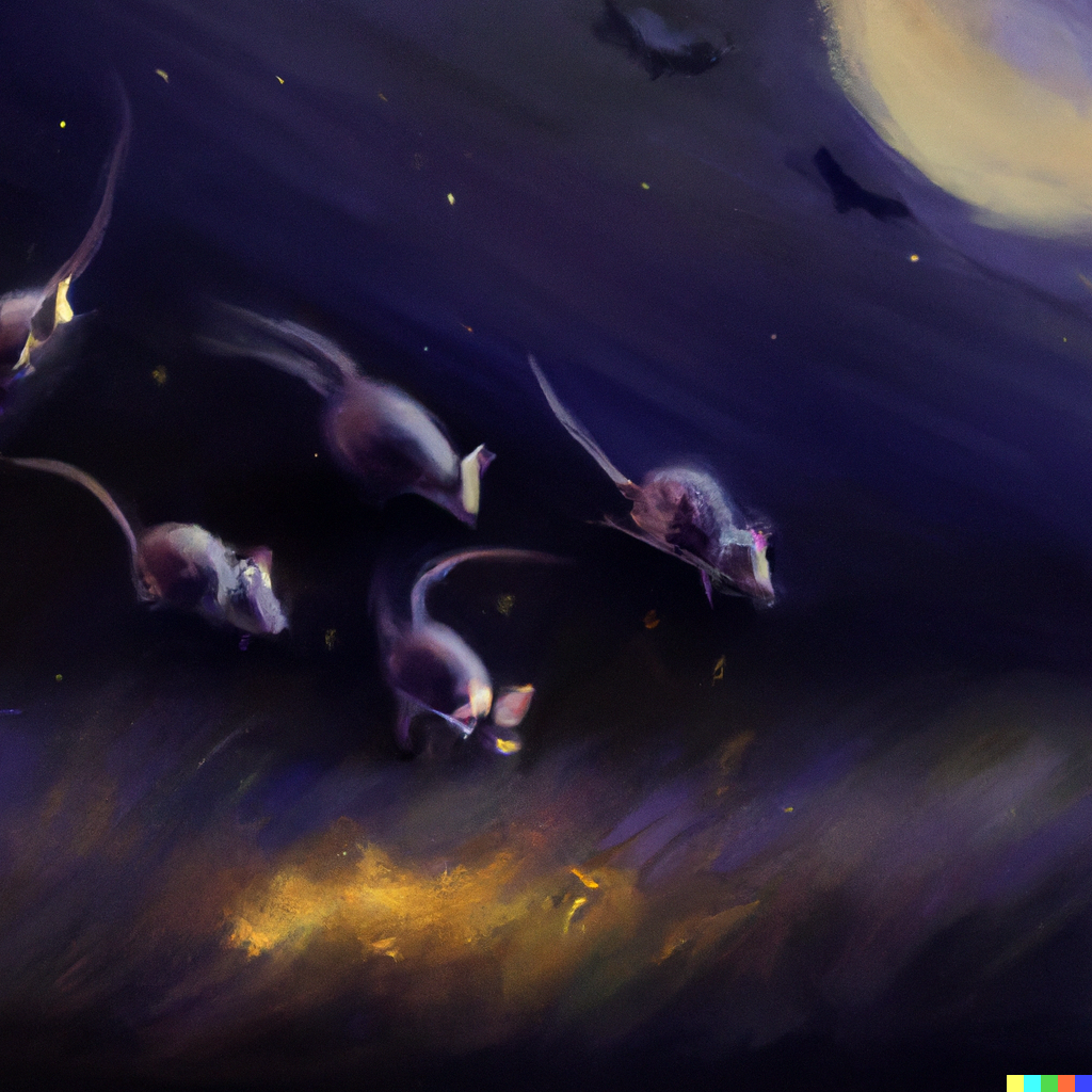 DALL·E 2022-08-14 12.38.25 - Field mice flying in the moonlight in oil painting style..png