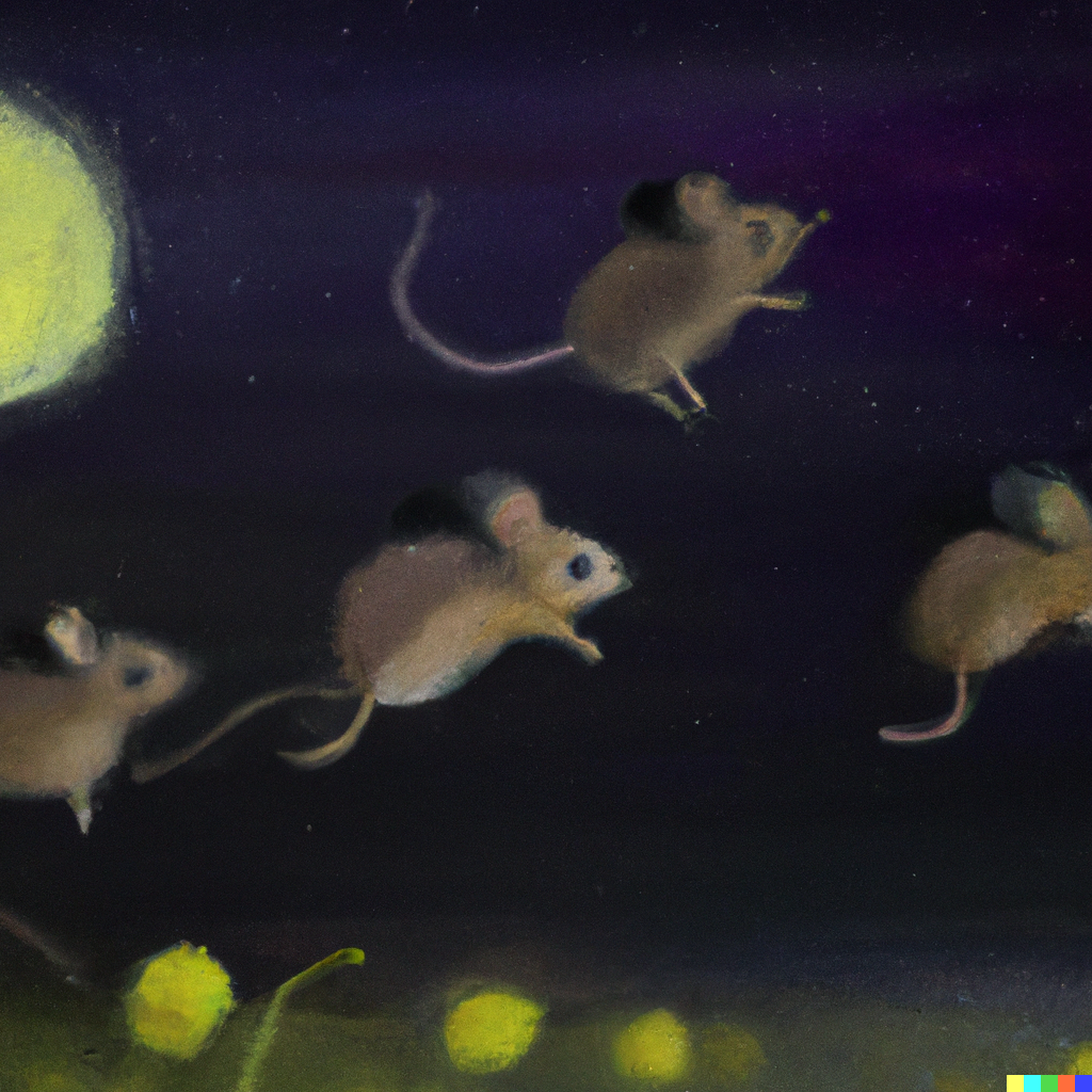 DALL·E 2022-08-14 12.38.28 - Field mice flying in the moonlight in oil painting style..png