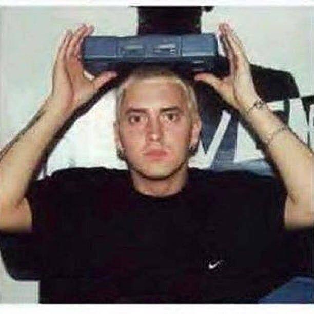 Eminem with a rare “Net Yaroze” PlayStation 1. Cost $700+ back in the day. : r/Eminem
