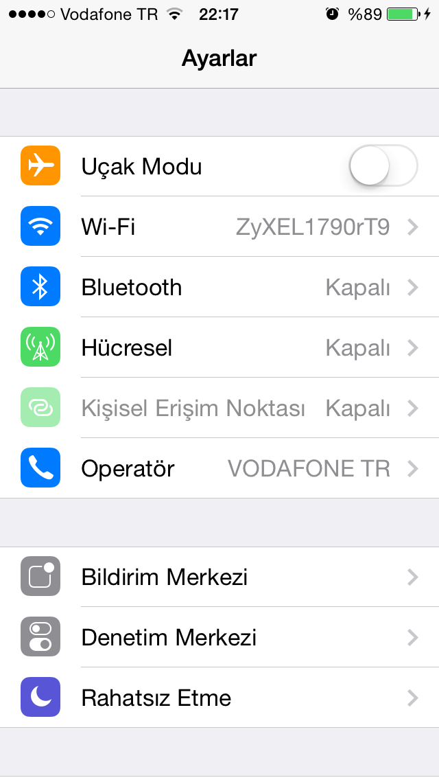 iPhone 5S iOS 7.1.1 Ayarlar.png