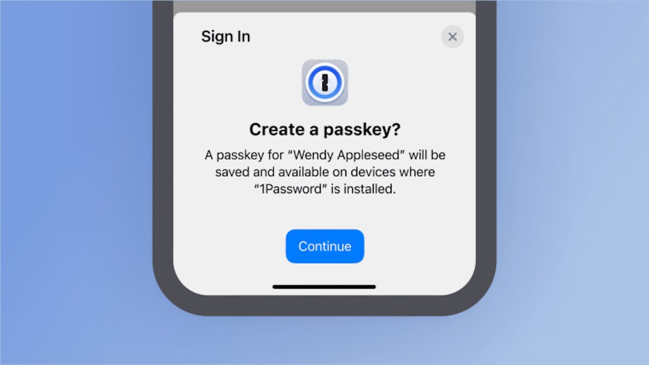 1Password geçiş anahtarı
