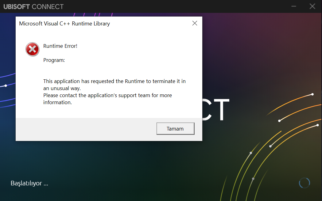 This application has requested the runtime to terminate it in an unusual way как исправить. This application has requested the runtime to terminate it in an unusual way. Runtime Error this application has requested the runtime to terminate it in an unusual way Uplay. The app has encountered an Internal Error and will be terminated. This application has requested the runtime