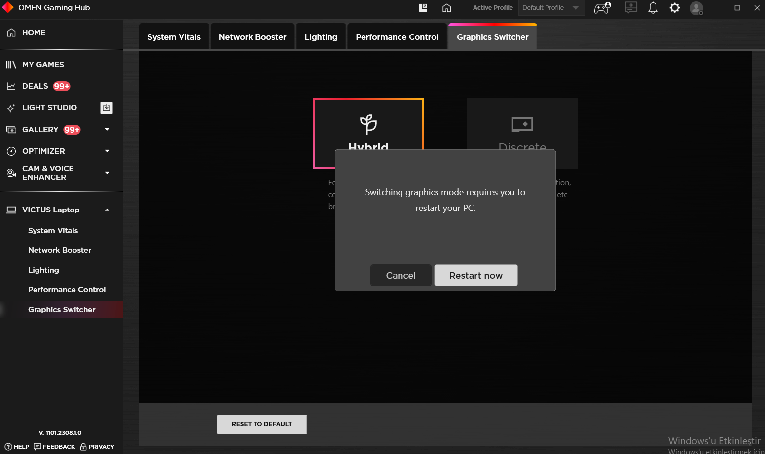 Omen hub MUX Switch direkt kapatmanın yolu var mı? Technopat Sosyal