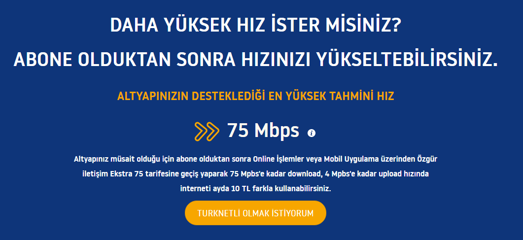 turknet 75 mbps alınması gerekirken 35 mbps veriyor technopat sosyal