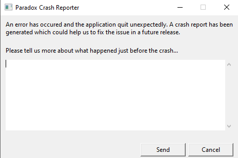 Crash reporter что делать. Paradox crash Reporter. Paradox Error. Paradox crash Reporter Crusader Kings 3. Paradox crash Reporter сл3.