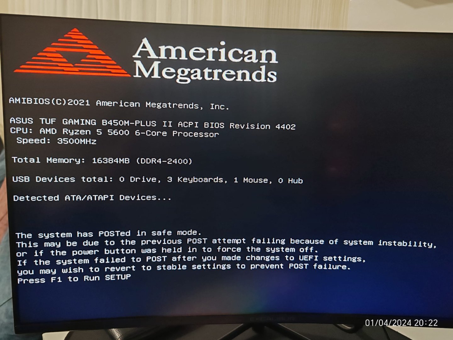The system has posted in safe mode uyar s technopat sosyal