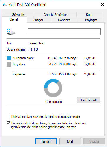 Windows 10 Home NTLite disk alanı kullanımı.png