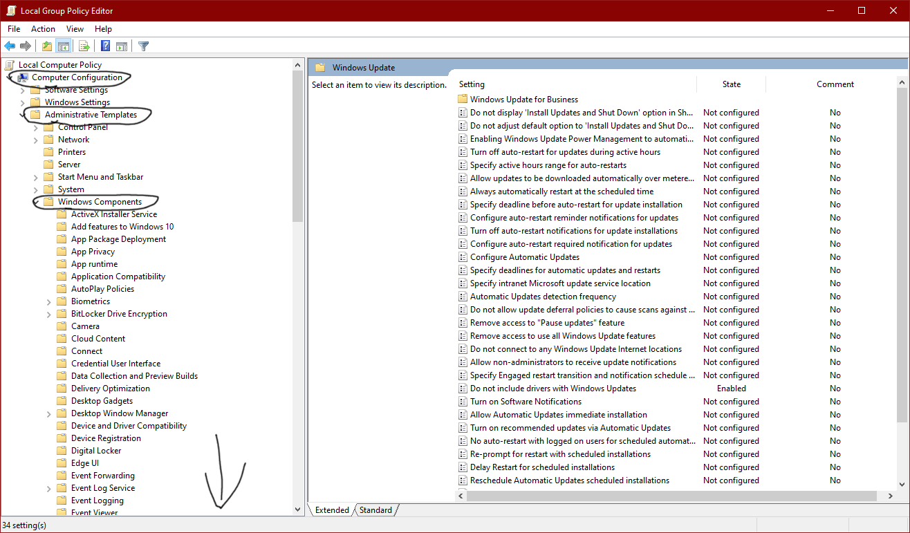windows 10 sürücü güncellemelerini kapatma 1.png