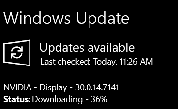 windows update nvidia güncelliyor.png