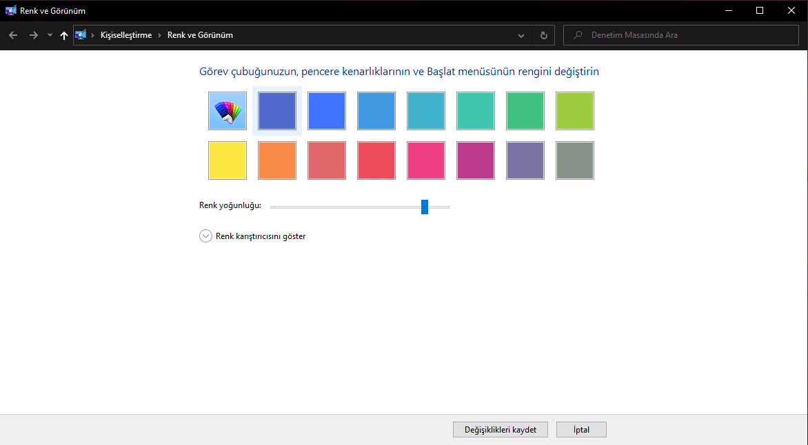 Windows etkinleştirmeden renk değiştirme