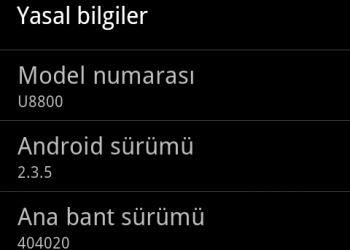 Huawei IDEOS X5 Resmi Android 2.3 Beta 1.0 ROM