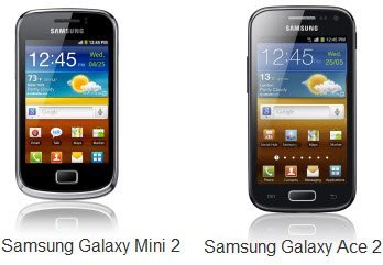 Samsung Galaxy Mini 2 ve Galaxy Ace 2 Geliyor
