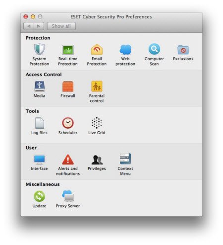 ESET Cyber Security Pro Ayarlar