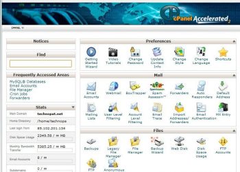 Cpanel Backup İçin Ana Cpanel Ekranı