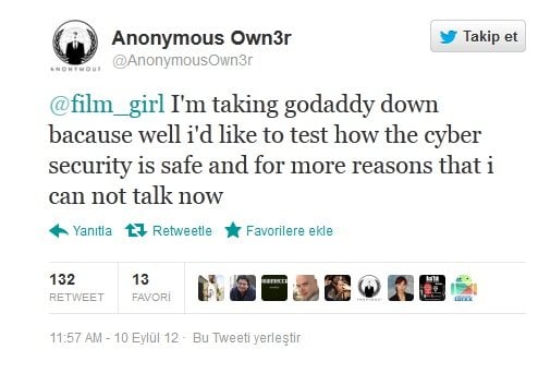 Anonymous Own3r'ın attığı Tweet