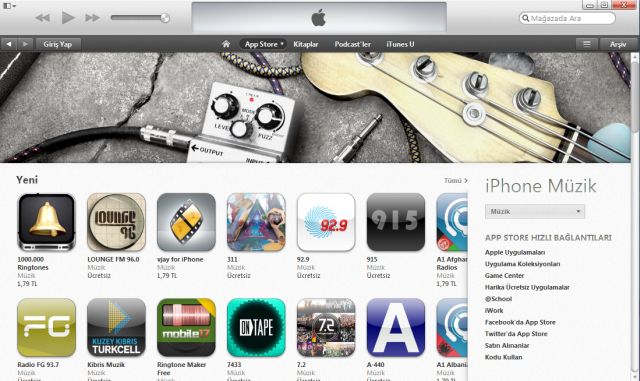 iTunes 11 yenilenmiş arayüz ile rahat bir kullanılabilirlik sunuyor.