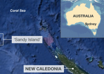 Sandy Adası, bir çok veri tabanının gösterdiği yerde bulunmuyor.