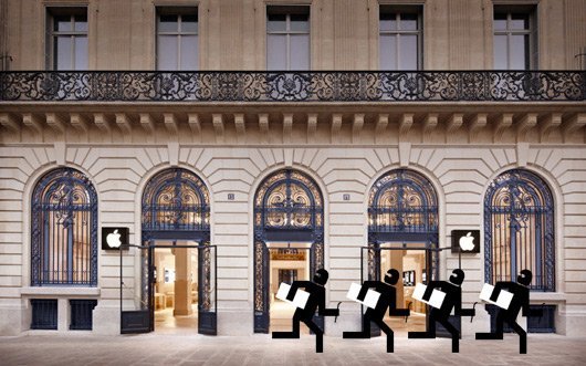 Paris, Apple Store'da yaşanan silahlı soygun şaşkınlıkla karşılandı.