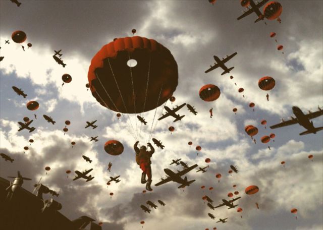 Paraşüt ile asker indirmenin ardından artık ordu kullanımına tahsis edilen serverlerda indirilebilecek.