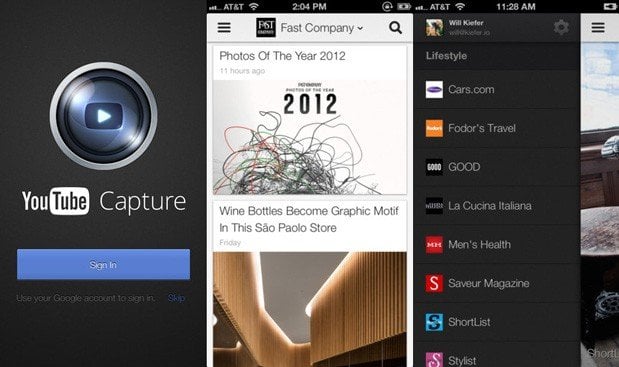 iOS kullanıcıları için YouTube Capture ve Google Capture güncellemesi çıktı.