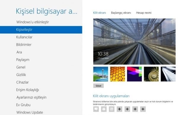 Windows 8 Kişiselleştirme