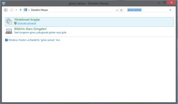 Windows 8 yönetimsel araçlar