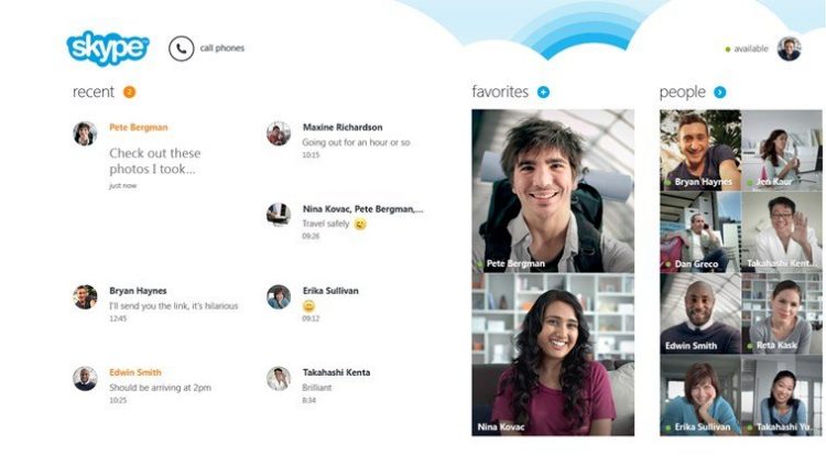 Skype'ın Windows 8 sürümleri için güncelleme geldi.