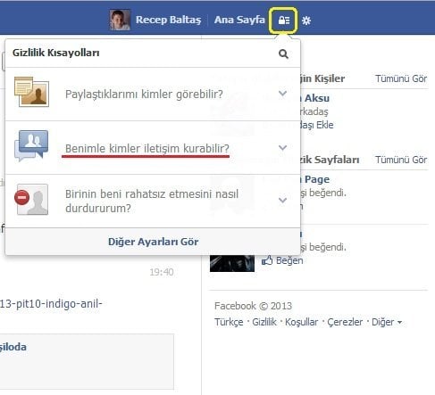 Facebook Mesaj Ayarları