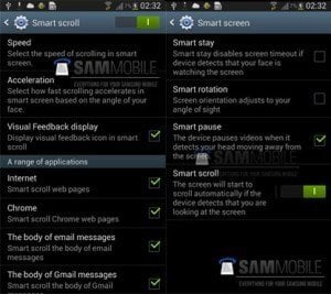Samsung Galaxy S3 ve S4 Smart Scroll ekran görüntüsü