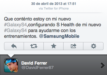 Marketing Fail: David Ferrer'in S4 övgüsü, iPhone üzerinden yapıldı