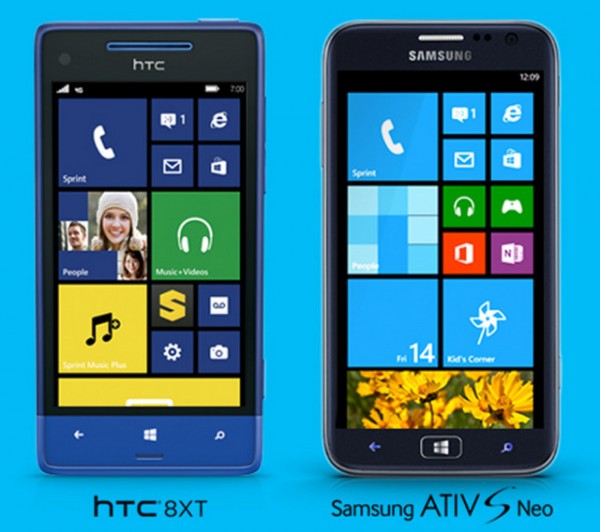 HTC 8XT ve Samsung ATIV S Neo