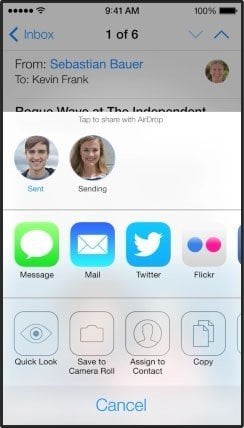iOS 7 Airdrop