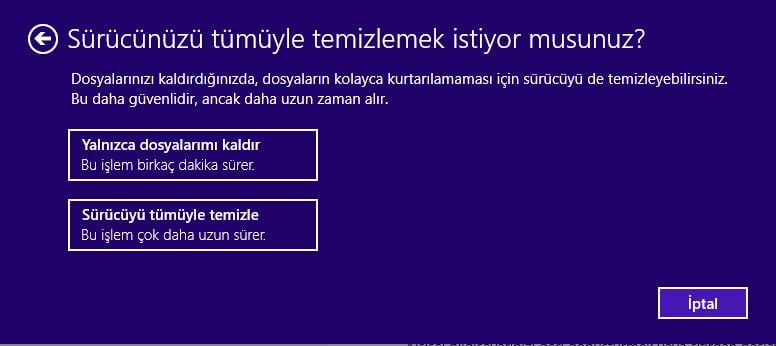 Bilgisayar Sıfırlama 2