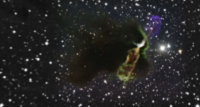 Şili'deki ALMA Teleskopuna yakalanan patlama görüntüsü.