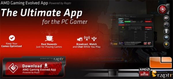 Gaming Evolved, AMD ve Raptr'ın ortak çalışması olarak duyuruldu.