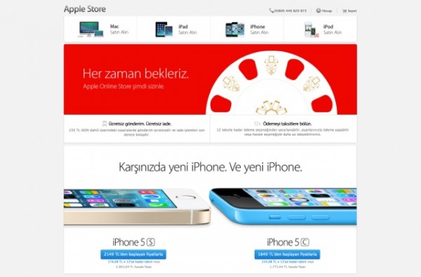 Apple Online Store yani Apple Online Mağazası Türkiye'de açıldı