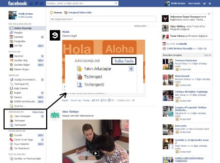 Arkadaş listesi oluşturma 1