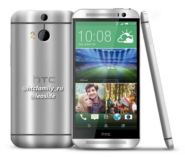 HTCFamily.ru Twitter sayfasında sızdırılan HTC M8 görseli.